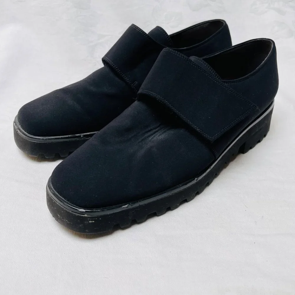 Paul Green Black Chunky Shoes Womens 9 Vibram Soles Classic Goth Timeless Travel
